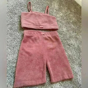 Gymshark Whitney Simmons set biker shorts crop top women’s size Large